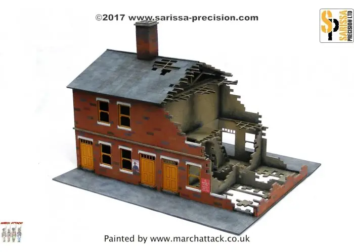 DESTROYED TERRACE HOUSE BLOCK (28MM)