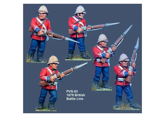1879 British Battle Line, Pith Helmets