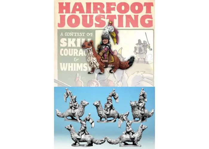 Hairfoot Jouster riding a Giant Weasel.