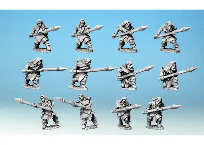 Savage Tribe with Spears (15mm)